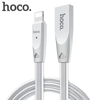 HOCO Pôvodné Zliatiny Zinku Jelly Pletené Nabíjací Kábel pre Apple Lightning na USB Kovové Nabíjačku Synchronizovať Údaje pre iPhone, iPad, iPod