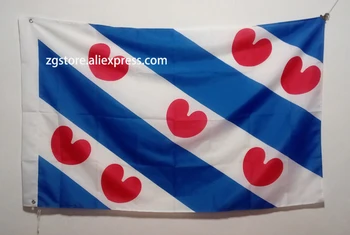 Holandsko Provincii Friesland Vlajka 3X5FT 150X90CM Custome Banner mosadze, kov diery