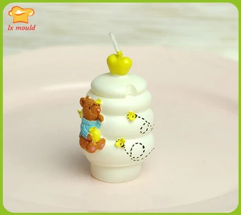 Honey pot dvojité cukru tortu moldcandle silikónové formy narodeninovej party cake decoration