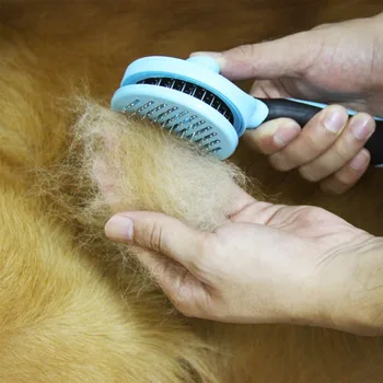 HOOPET Pes, Mačka Špirála Prelievanie Nástroj Štetec Špirála Rake Pet Kožušiny Starostlivosti Quick Clean-Krátke Vlasy
