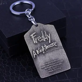 Horor Film nočná mora na Elm Street Freddy 3D Diabol Jason Dog Tag Pendans Keychain Krúžok na kľúče prívesok Unisex Príslušenstvo