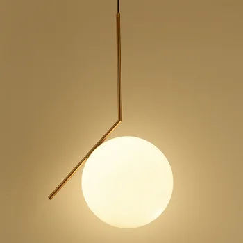Horsten Nordic Štýl Prívesok Svetlo sklenenú Guľu Tienidlo Moderné LED Prívesok Lampy, Jedáleň, Spálňa Závesné Svietidlá
