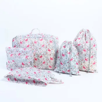 Horúce 5 ks krásne flamingo dizajn Tlačených nepremokavé Oxford handričkou skladovanie taška Klasifikácia package taška doprava zadarmo