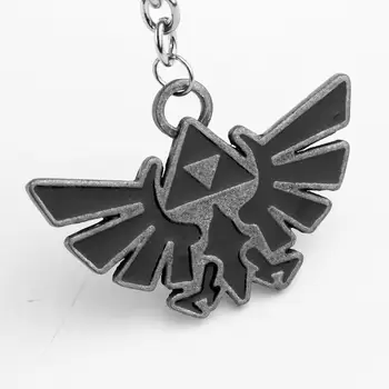 Horúce Anime Legend of Zelda Keychains Triforce Štít Keychain Hylian Erb Kovový Prívesok Odkaz Kľúč Reťazca Krúžok pre Fanúšikov Šperkov