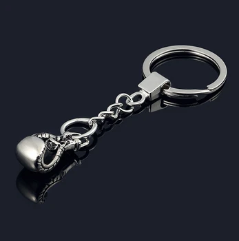 Horúce, Chladné Kovové Keychain boxerské rukavice prívesok na Auto Krúžok Strieborný Kľúč Držiteľa Muž Ženy Darček Šperky veľkoobchod 17171