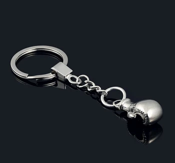 Horúce, Chladné Kovové Keychain boxerské rukavice prívesok na Auto Krúžok Strieborný Kľúč Držiteľa Muž Ženy Darček Šperky veľkoobchod 17171