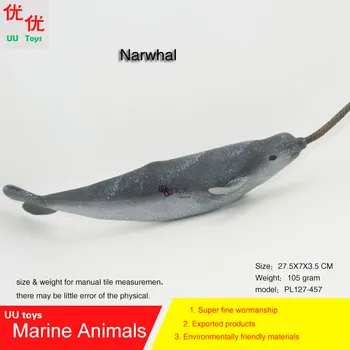 Horúce hračky Narwhal (Jednorožec Veľryba) Simulácia modelu Morské Živočíchy Mora Zvierat deti darček vzdelávacie rekvizity Akčné Figúrky