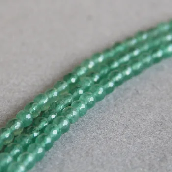 Horúce (Min Order1) 8 mm Tvárou Prírodné Svetlo Zelená Chalcedony Crystal Korálky Kolo DIY Prírodného Kameňa 15inch Šperky Robiť Dizajn