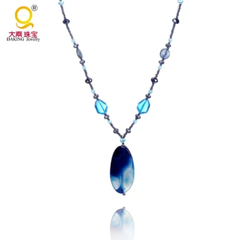 Horúce módne kameň prívesok náhrdelník crystal perličiek ženy náhrdelník multi color náhrdelník šperky choker reťazca náhrdelník