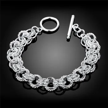 Horúce nový dizajn silver kruhu náramok šperky, módne osobnosti super street štýl Najvyššej kvality Factory Outlet H023