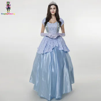 Horúce Rozprávky Krásna Kráľovná/Princezná Halloween Kostým pre Dospelých Sexy Ženy, Cosplay Popoluška Kostýmy Deluxe Šaty S/M/L/XL