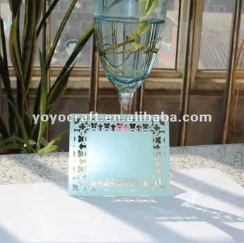 Horúce veľkoobchod svadobné dekorácie rezanie laserom ručné ďakujem karty vyrobené v číne
