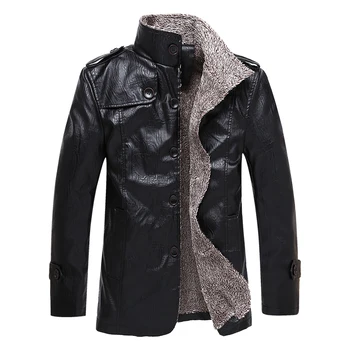 Horúce ! Vysoká kvalita nové Jesenné zimné módne pánske kabát, pánske saká, pánske kožené sako doprava zadarmo