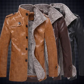 Horúce ! Vysoká kvalita nové Jesenné zimné módne pánske kabát, pánske saká, pánske kožené sako doprava zadarmo