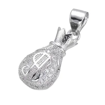 Horúce Šperky 2017 Micro Pave Zirkón Crystal Peniaze Taška Charms Prívesky Diy Medi CZ Plávajúce zobrazili kľúčové tlačidlá Pre Šperky, Takže Diy Bedels
