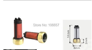 Hot predaj 100ks 14*6*3 mm palivo injektor filter košíkový filter micro filter pre bosch paliva injektor