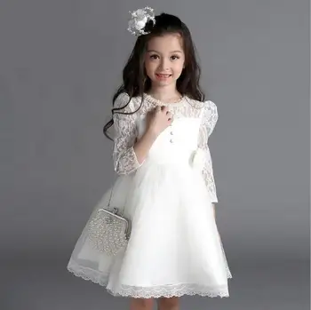 Hot predaj 2017 jeseň nový kórejský módne bud oka priadza detské kostýmy Puff Dievčatá princezná šaty doprava zadarmo