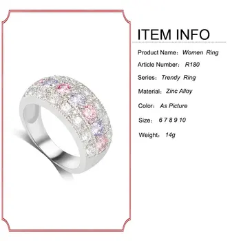 Hot Predaj 3 Mixe Farieb napodobňované Crystal krúžky, Nový Unikátny Dizajn anel Zapojenie & Snubné Prstene ženy Šperky