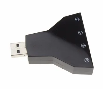 Hot Predaj 3D Externý USB Zvuková Karta 7.1 Kanálové Dvojité Slúchadlá MIKROFÓN Audio Adaptér Pre Windows Vista/XP/7/8 Linux
