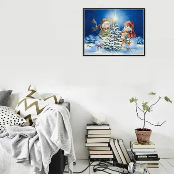 Hot Predaj Diy Diamond Maľovanie Výšivky Cross Stitch Santa Claus Vianočný Darček Diamond Mozaiky Vyšívanie, Umelecké Dekorácie