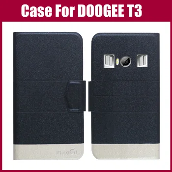 Hot predaj! DOOGEE T3 Prípade Nového Príchodu 5 Farieb, Módne Luxusné Ultra-tenké Kožené Telefón Ochranný Kryt