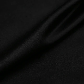 Hot predaj High-end krátke mäkké cashmere vlnené tkaniny kabát Classic pure black jemné tkaniny tissu au meter svetlé tkaniny urob si sám