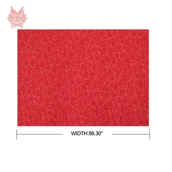 Hot predaj! Luxusné červená čierna 3D vypuklé kvetinový žakárové brocade textílie pre sako tkaniva tkaniny tkaniny tela tejido SP3921