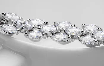 Hot predaj Luxusné Šperky 17&19 cm 925 silver AAA cubic zirconia Svadobné Ženy Náramok darček