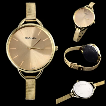 Hot predaj luxusnú značku hodiniek ženy móda zlato ženy hodinky dámske hodinky plné oceľové dámske hodinky hodiny prúd relogio feminino