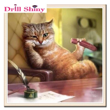 Hot Predaj mačka počíta cross-šitie diamond vyšívanie, maľovanie cross stitch diamond výšivky