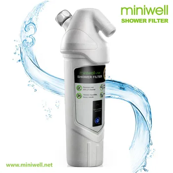 Hot predaj Miniwell L720 sprcha vodný filter odstránenie chlóru s tonerom bývanie uhlíka kdf médium heavy metal spa kúpeľňa