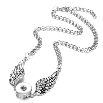 Hot predaj Módnych Drahokamu krídla Snap 18 cm náramok náhrdelník fit 18 MM modul tlačidiel snap šperky veľkoobchod SG0150