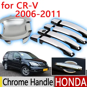 Hot Predaj Na Honda CRV CR-V 2007-2011 Príslušenstva, Chróm kľučky 2007 2008 2009 2010 Auta Týka Nálepky Auto Styling
