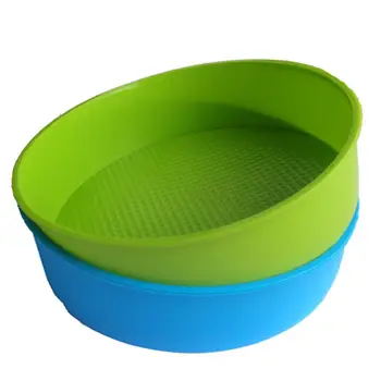 HOT PREDAJ Silikónové Formy Pečenie 26 cm/10 inch Kolo Tortu, Forma na Pečenie Pan Modrej a zelenej farby sú náhodné