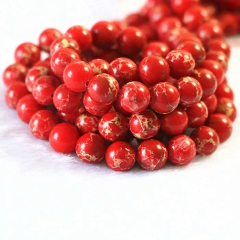 Hot-predaj tmavo červené cisára kameň 6 mm 8 mm 10 mm 12 mm kameň kolo voľné korálky diy muži ženy obľúbené Šperky B127