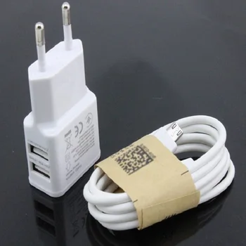Hot-predaj USB Rýchlo Nabíjačka Vysokej Kvality EÚ Plug 2.0 A/1.0 Sieťovej Nabíjačky Mini Duálne Porty USB LED Svetlo, Rýchle Nabíjanie Napájací Adaptér