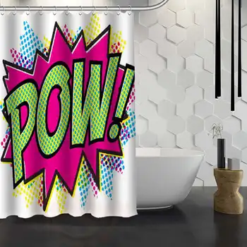 Hot Predaj Vlastných Komické Pop Art Sprchový Záves Nepremokavé tkaniny Tkaniny, Sprchový Záves pre Kúpeľňa F#Y1-17