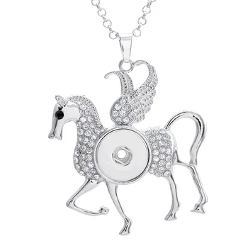 Hot predaj XL0006 Drahokamu Kôň DIY krásy snap Prívesok Náhrdelník fit 18 mm krásy modul tlačidiel módne snap šperky ženy