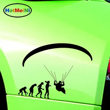 HotMeiNi 15.9*13,2 CM 10 Farba Zábavné Ľudskej Evolúcie Extrémny Šport Paragliding Auto Samolepky Motocykel Reflexné Vinylové Nálepky