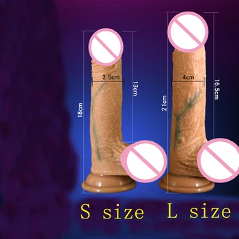 HOWOSEX Realistickej Mäkké Silikónové Obrovské Dildo prísavky Muž Umelý Penis Dick Masturbator Dospelých, Sexuálne Hračky Pre Ženy