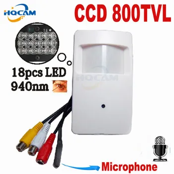 HQCAM 800TVL mini kamera 940 nm, Nočné Videnie Sony CCD Bezpečnosti Krytý CCTV Mini PIR Štýl Kamery pir mini kamera pir Bezpečnosti Cam