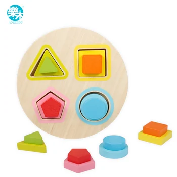 Hračky pre deti tvar budovy farebný blok nastaviť sekanie bloky raného vzdelávania drevená hračka pre deti, darčeky