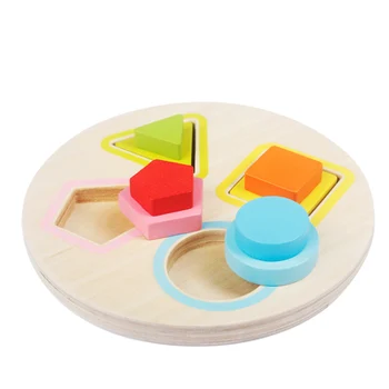 Hračky pre deti tvar budovy farebný blok nastaviť sekanie bloky raného vzdelávania drevená hračka pre deti, darčeky