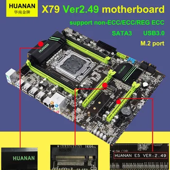 HUANAN V2.49 doske CPU RAM kombá X79 LGA 2011 základná doska s procesorom Xeon E5 2650 RAM (4*4G)16 G DDR3 ECC REG všetky testované