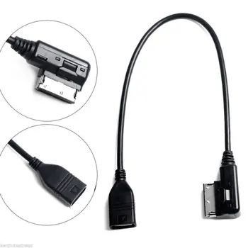 Hudba Rozhranie AMI MMI AUX na pripojenie USB Adaptér Kábel pre Audio do Áut PRE AUDI A3 A4 A5 A6, Q5 VW 36 cm