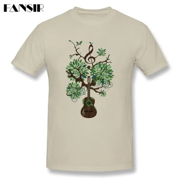 Hudba Strom Gitara Root Muži T-shirts Cool Tričko Mužov Človeka Biele Krátky Rukáv Vlastné Plus Veľkosť Oblečenie Značky Pre Tím