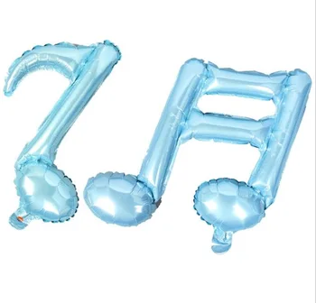 Hudobné Poznámky Balóny Symbol Hliníkové jednoduché Dvojité Svadby, Narodeniny, Vianoce, Nový Rok Party Dekorácie Dodávky nafukovacie Lopty