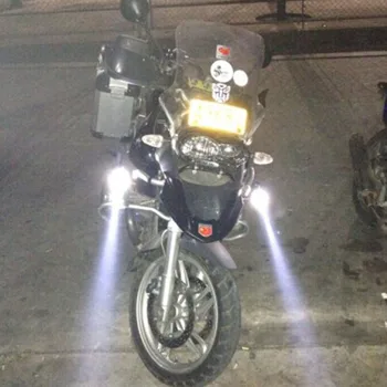Huiermeimi 2KS Motocykel Svetlometu U5 LED 12V 24V 125W Motorke Svetlomet Moto Príslušenstvo Reflektora Vedúci Svetlo pomocné Lampa