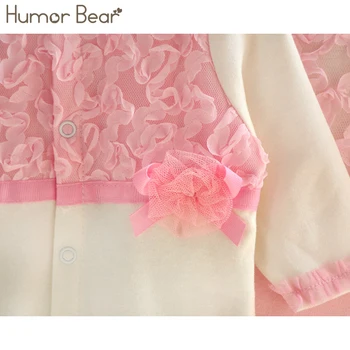 Humor Medveď Princezná Štýl Novorodenca Dievča Oblečenie Dievčatá Čipky Remienky+Klobúky Dojčenské Oblečenie Súpravy Dojčenská Jumpsuit Dary