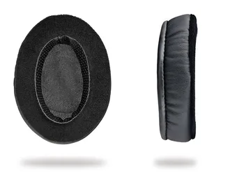 Hybrid Pamäťovej Peny Earpad - Black PU/Velúr - Vhodný Pre Veľké Cez Slúchadlá do Uší